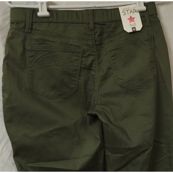 Vanilla Star Womens Teen Medium Army Green Pullon Mid Rise Jegging Pants 28.5x28 - Picture 8 of 11